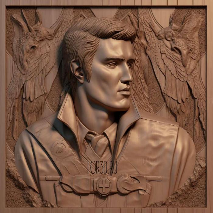 Elvis Presley 1 stl model for CNC